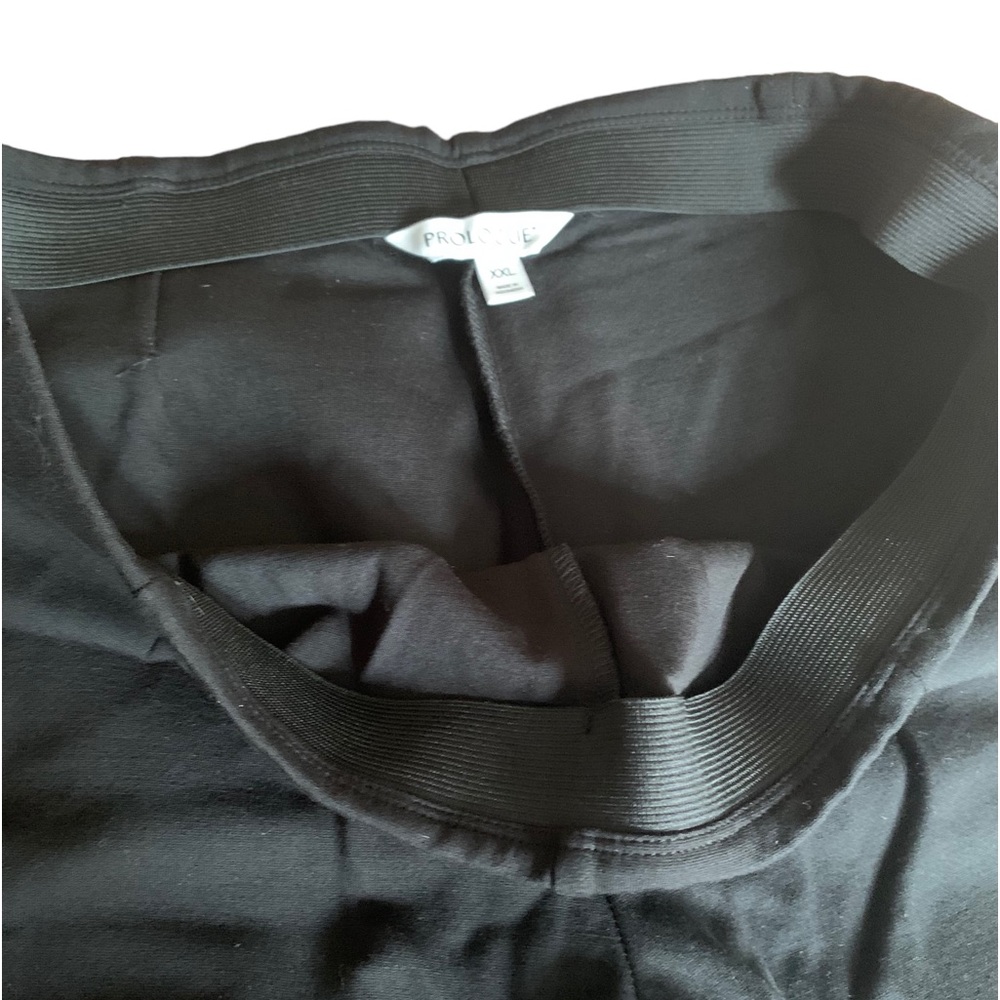 PROLOGUE Woman’s NEW Black Pull On Pants Zippered Leg Elastic Waist Plus Size - Picture 6 of 8